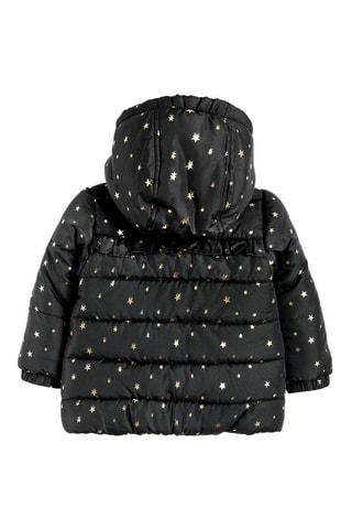 Doudoune à capuche - Noir et doré