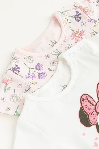 2 bodys Minnie Disney - Blanc et rose poudré