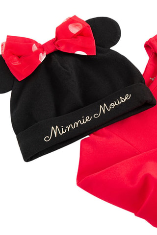 Bonnet à oreilles et body-robe Minnie Disney - Noir et rouge