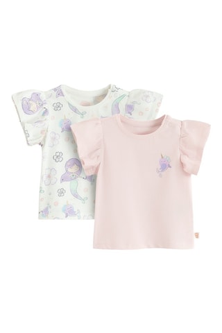 2 t-shirts - Rose et écru