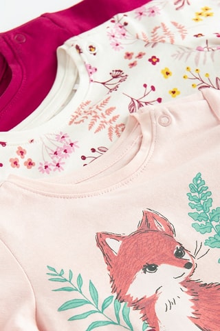 3 t-shirts - Rose et blanc