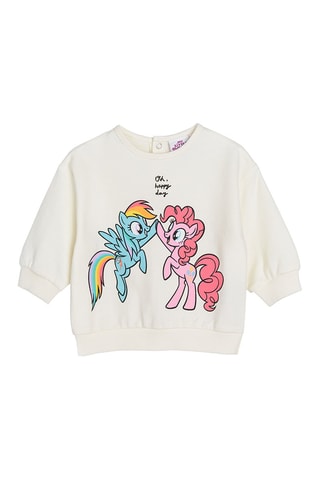 Sweat Rainbow Dash et Pinkie Pie My Little Pony - Ecru