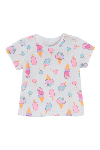 T-shirt et legging Blanc et turquoise