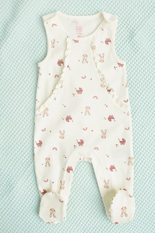 Body et grenouillère en coton biologique - Blanc