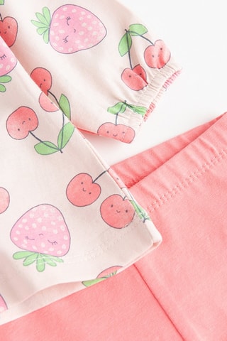 T-shirt et legging - Rose poudré