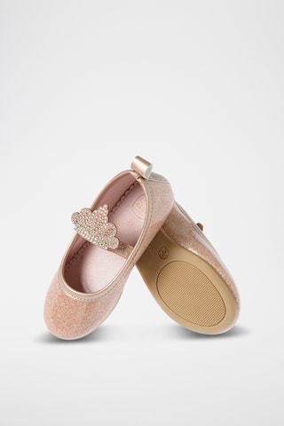 Ballerines vernies - Doré rose