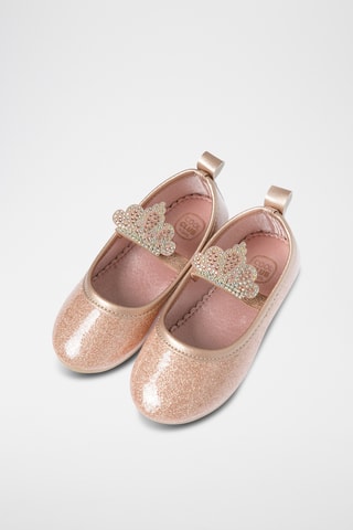Ballerines vernies - Doré rose