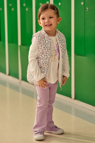 Ensemble 3 pièces - Blanc et mauve