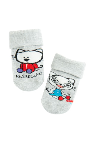 Chaussettes antidérapantes Kicia Kocia - Gris clair chiné