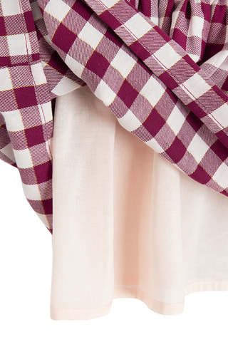 Robe et collant - Bordeaux et rose clair