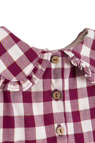 Robe et collant - Bordeaux et rose clair