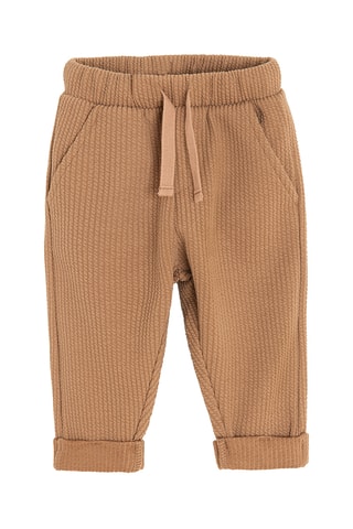 Body trompe-l’œil et pantalon - Ecru et marron clair