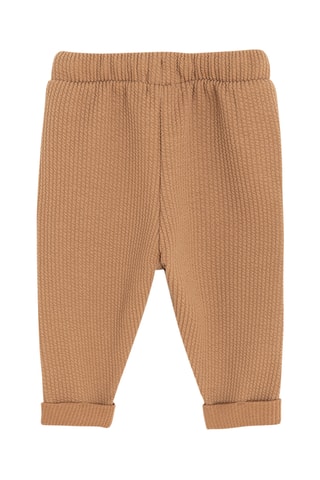 Body trompe-l’œil et pantalon - Ecru et marron clair