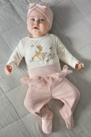 Ensemble 3 pièces Bambi Disney - Blanc et rose