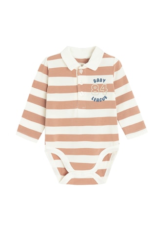 Body-polo et pantalon en velours - Beige
