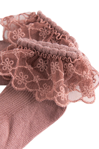 3 paires de chaussettes - Rose poudré et blanc