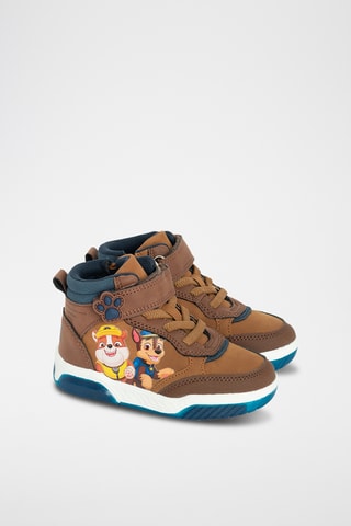 Baskets montantes en cuir Chase et Ruben Pat’ Patrouille - Marron