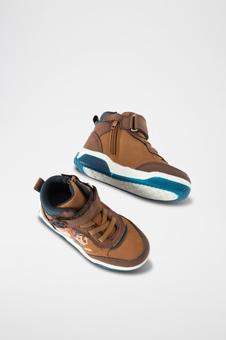 Baskets montantes en cuir Chase et Ruben Pat’ Patrouille - Marron