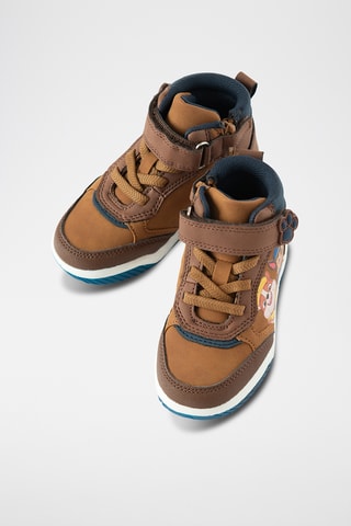 Baskets montantes en cuir Chase et Ruben Pat’ Patrouille - Marron