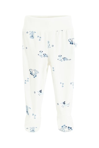 2 pantalons - Blanc et ciel