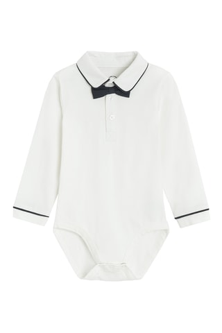 Ensemble 3 pièces - Blanc et gris foncé chiné