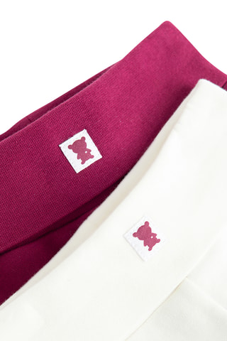 2 pantalons - Blanc et violet
