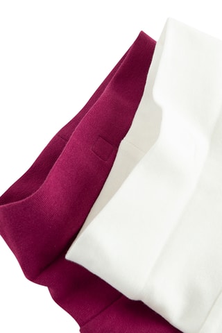 2 pantalons - Blanc et violet