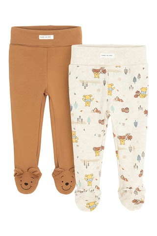 2 pantalons de pyjama Winnie l’Ourson Disney - Marron et beige