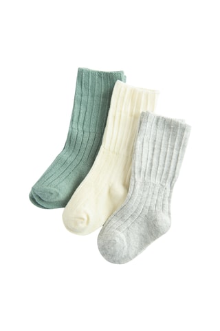 3 paires de chaussettes - Gris et vert