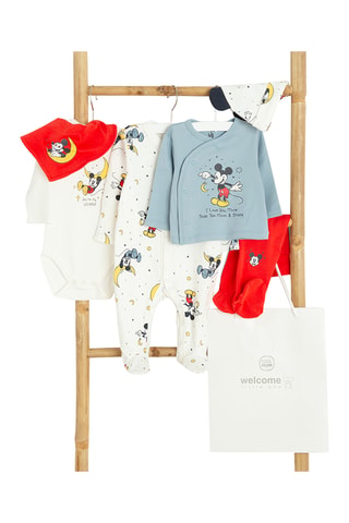 Ensemble 5 pièces Mickey Disney - Blanc et rouge