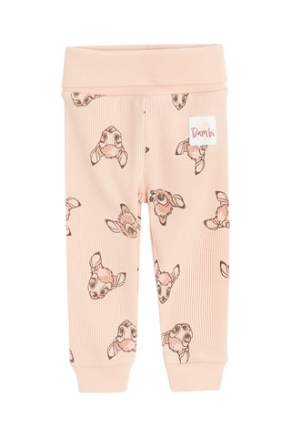 2 pantalons Bambi Disney - Rose et gris chiné