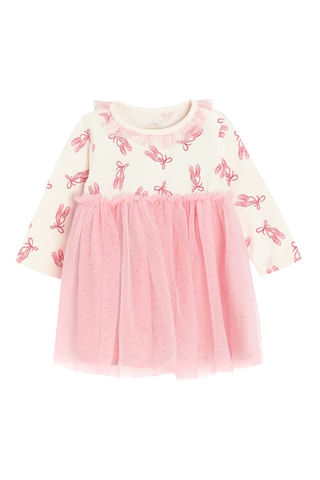 Robe - Ecru et rose