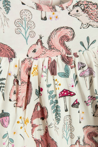 Body-robe et legging - Ecru et rose