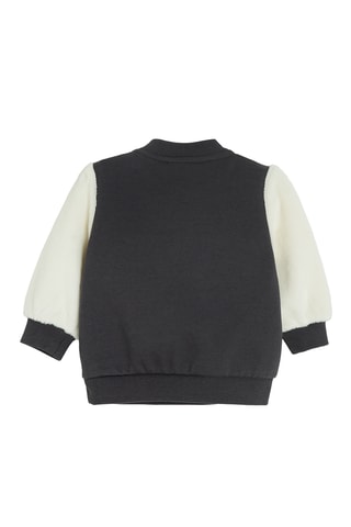 Sweat - Ecru et gris foncé
