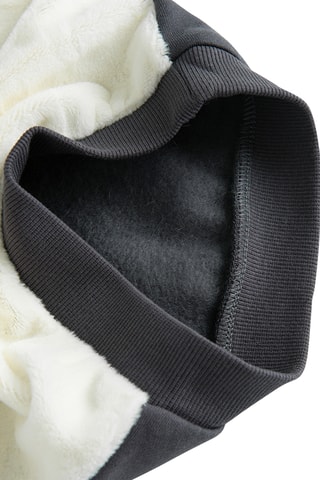 Sweat - Ecru et gris foncé