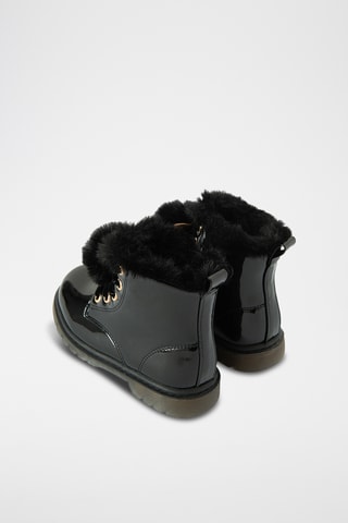 Bottines vernies fourrées - Noir