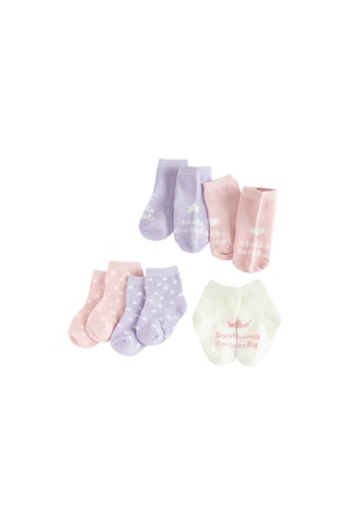 5 paires de chaussettes - Violet et rose