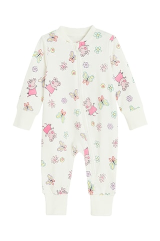 2 combinaisons Peppa Pig - Mauve et blanc