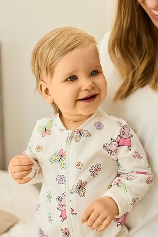 2 combinaisons Peppa Pig - Mauve et blanc