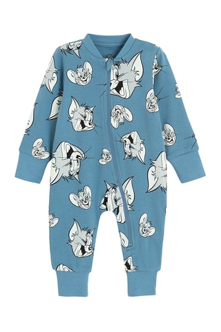 2 dors-bien Tom et Jerry - Bleu cobalt et jaune