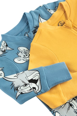 2 dors-bien Tom et Jerry - Bleu cobalt et jaune