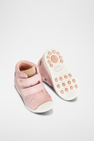 Bottines en cuir - Rose poudré