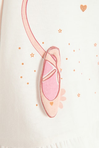 T-shirt et legging - Blanc et rose