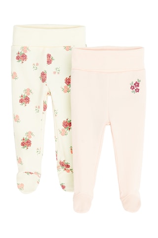 2 pantalons de pyjama - Ecru et saumon