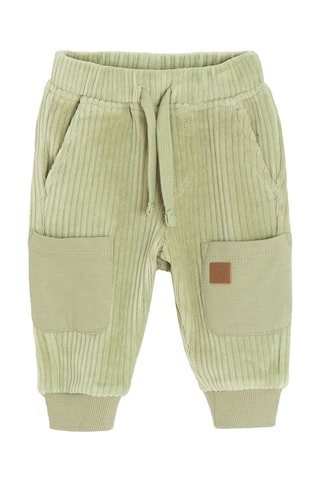 Jogging en velours - Vert olive