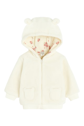 Veste à capuche à oreilles - Ecru