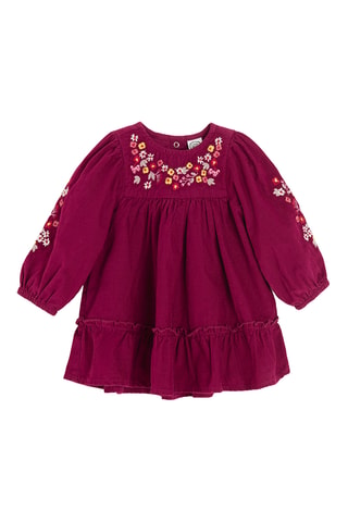 Robe en velours - Bordeaux