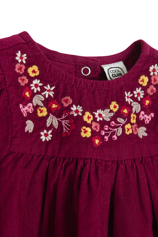 Robe en velours - Bordeaux