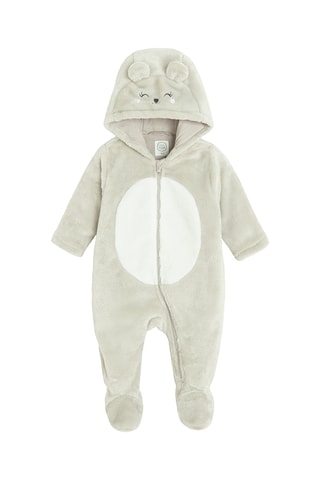 Grenouillère à capuche - Gris clair