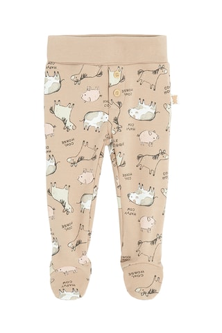 2 pantalons de pyjama - Beige et vert clair